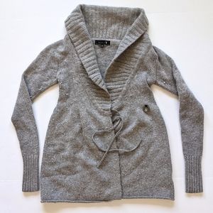 Talula Wool/ Cashmere Gray Long Sleeve Cardigan